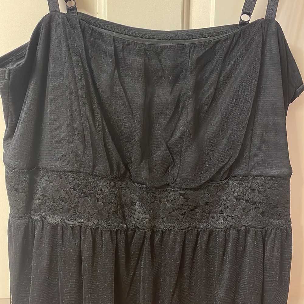 Torrid Lace and Tulle Black Tank Top Cami Size 3 - Picture 3 of 12
